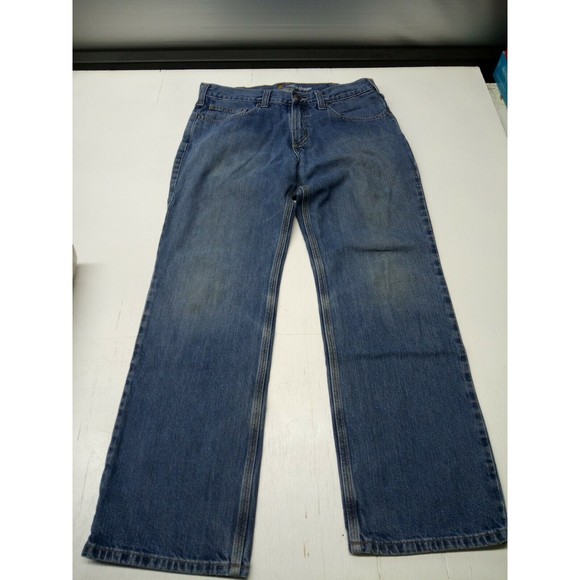 Carhartt Men's Casual Modern Relaxed Straight Light Wash Work Jeans Size 32x30 - Picture 1 of 6